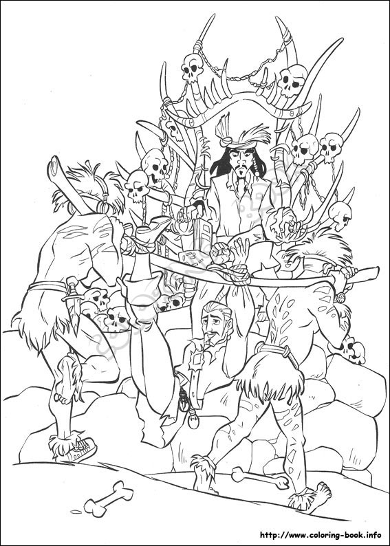 Pirates of the Caribbean coloring picture